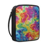 Lovewang Couverture Bible Rouge Jaune Abstrait Pochette Livre en Tissu Toile Polyeste avec Poignée et Fermeture éclair Housse de Protection pour Bible pour Femme Hommes 27.5x22.5x5.5 cm