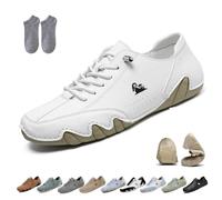 LOVEWLVNCL Italiennes Faites Main Chaussures Pieds Nus Unisexes Baskets Chaussures Beck Antidérapantes Légères Respirantes Bottes Pieds Nus Minimalistes Ergonomiques Et Orthopédiques(Blanc,36 EU)