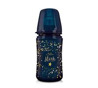 LOVI Biberon Stardust, 3 mois+, Ne perturbe pas le réflexe de succion de l'enfant, Système de ventilation SUPERvent, Sans BPA, Collection Stardust, 240ml