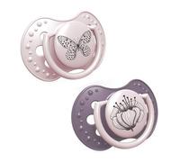 Lovi LOVI Botanic Lot de 2 tétines dynamiques en silicone Rose 0-3 mois