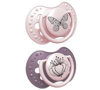 Lovi LOVI Botanic Lot de 2 tétines dynamiques en silicone Rose 0-3 mois
