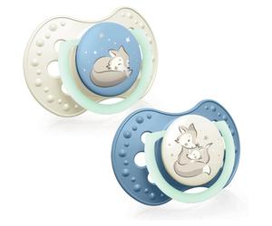 LOVI NIGHT&DAY Boy tétine 18 m+ 2 pcs