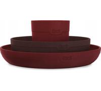 Lovi Set de vaisselle avec gobelet Tamarillo - rouge, brun