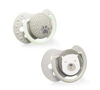 LOVI sucette 0-2 mois, Sucettes pour bébés avec tétine en silicone, Embout dynamique, Sans BPA, Collection Buddy Bear, 2 pièces