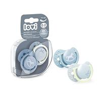 LOVI sucette 0-2 mois, Sucettes pour bébés avec tétine en silicone, Embout dynamique, Sans BPA, Collection Baby Shower Boy, 2 pièces, Bleu