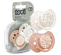 LOVI Sucette en silicone dynamique 18 mois et + 2 pièces Blossom Ivory
