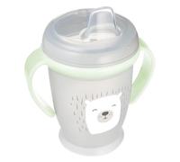 LOVI Tasse Biberon Bord Anti-Renversement 9+ Mois Poignées Easy Grip sans Bpa 1 Pièce - 210 ml, Collection Buddy Bear, Gris, 1 prix