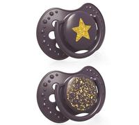 LOVI Tétine en silicone dynamique 18m+ 2 pcs Stardust violet