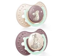 LOVI tétines silicone dynamique Night&Day Girl 6-18 m 2 pcs 22/915girl