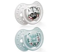 LOVI sucette 0-3 mois, Sucettes pour bébés avec tétine en silicone, Embout dynamique, Sans BPA, Collection Wild Soul, 2 pièces, Bleu