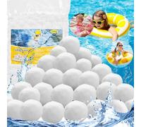 LOVICVKEM Balles Filtrantes de Piscine1300g, Balles Filtrantes de Médias pour Piscines,Les Boules de Filtration Remplacent 45kg de Sable dans Les Systèmes de Filtration Tels Que Les Piscines