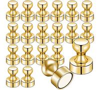 LOVIMAG Lot de 20 aimants de réfrigérateur dorés Petits et puissants en métal pour réfrigérateur, Tableau Blanc, Bureau, Salle de Classe, Carte, Cuisine