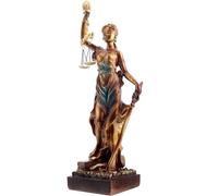 Lovin Product 38cm Statue de la Justice, Figurine en Résine de la Déesse Grecque de la Justice, Cadeau pour Bureau d’Avocat & Juge, Justice Aveugle avec Balance et Épée
