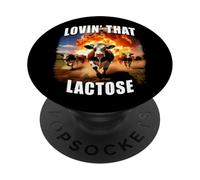 Lovin' That Lactose - Funny Milk & Dairy Meme Cows Graphic PopSockets PopGrip Adhésif