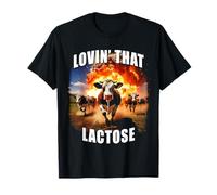 Lovin' That Lactose - Funny Milk & Dairy Meme Cows Graphic T-Shirt