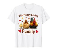 Loving Cute Chicken Family Hen Rooster Chick Funny Farmer T-Shirt