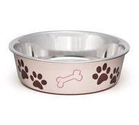 LOVING PETS Bella Gamelle pour Chien en Acier Inoxydable antidérapante, Lavable au Lave-Vaisselle et résistante aux bactéries - Rose Paparazzi - Taille M (796 ML)