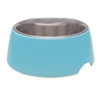 Loving Pets Gamelle rétro pour Chien - Gamelle surélevée en Acier Inoxydable - Antidérapante - Anti-déversement - Taille L - Bleu