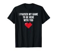 Loving Pixel Gaming Gamer Couple Déclaration Saint-Valentin T-Shirt
