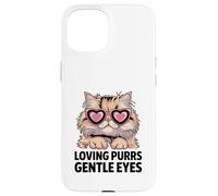 Loving Purrs Gentle Eyes Cat Lover Feline Pet Meow Love Cats Coque pour iPhone 15