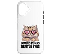 Loving Purrs Gentle Eyes Cat Lover Feline Pet Meow Love Cats Coque pour iPhone 16