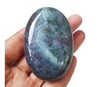 Lovionus89 Agate indienne Pierre de souci ovale, Pierre d'énergie de massage en cristal de guérison de poche de paume de spa