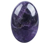 Lovionus89 Améthyste Pierre de souci ovale, Pierre d'énergie de massage en cristal de guérison de poche de paume de spa