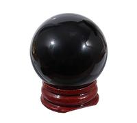 Lovionus89 Boule de Cristal de guérison pour la Divination, sphère sculptée de 40mm, décoration de Maison, Boules Fengshui, Oxyde Noir