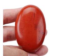 Lovionus89 Jaspe rouge Pierre de souci ovale, Pierre d'énergie de massage en cristal de guérison de poche de paume de spa