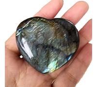 Lovionus89 naturel labradorite amour sculpté Palm Pocket chakra énergie cristal et Pierre de guérison, 55-60mm