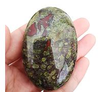 Lovionus89 Pierre de sang de dragon Pierre de souci ovale, Pierre d'énergie de massage en cristal de guérison de poche de paume de spa