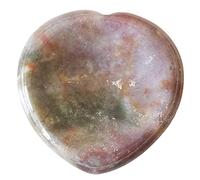 Lovionus89 Pierre de soin en forme de cœur en cristal - Bâillon à main poli, pierre de poche pour méditation et relaxation, 38-41 mm