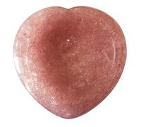 Lovionus89 Pierre de soin en forme de cœur en cristal - Bâillon à main poli, pierre de poche pour méditation et relaxation, 38-41 mm