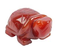 Lovionus89 Statue de Tortue en Cristal de guérison, Figurines de Tortues en Pierre de Poche de 2 Pouces, Sculpture en Pierre précieuse sculptée à la Main, Carneliana