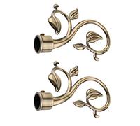 LOVIVER 1 Paire Embout pour Tringles à Rideaux/Barre à Rideaux Décoratifs Termine 22mm Décoration de Maison, Hôtel, Bronze