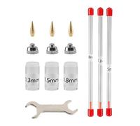 LOVIVER 11pcs 0.3mm 0.5mm 0.8mm Kits de buse d'aérographe Fournitures Mini clé Professionnelle avec Outil de Nettoyage pièces de Rechange d'aérographe pour