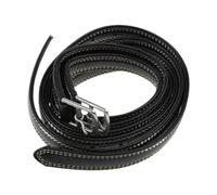 LOVIVER 2 Pièces Étrivières Réglables Boucle Inoxydable Microfibre Souple Accessoires Matériel Cheval Robustesse Utilisation Confortable Convient à L'Équitati, Noir