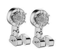 LOVIVER 2 Pièces Porte Pommeau de Douche Support Mural Amovible Fixation pour Flexible En Matériau PP et Silicone Approprié pour Une Installation Rap, Argent