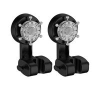 LOVIVER 2 Pièces Porte Pommeau de Douche Support Mural Amovible Fixation pour Flexible En Matériau PP et Silicone Approprié pour Une Installation Rap, Noir
