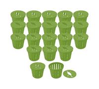 LOVIVER 20 pcs Panier de Plantation hydroponique Pots de Nets Pots Plantation Planter Un Panier poreux en Plein air Tasses hydroponiques multifonctionnelles, Vert