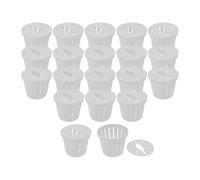 LOVIVER 20 pcs Panier de Plantation hydroponique Pots de Nets Pots Plantation Planter Un Panier poreux en Plein air Tasses hydroponiques multifonctionnelles, Blanc
