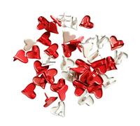 LOVIVER 200x Mini Attaches parisiennes en métal estampage Embellissement Fait à la Main en Forme de Coeur Attaches en Papier pour Scrapbooking, travaux, Couleur Mixte