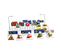 LOVIVER 28x 1:64 Échelle Rue Panneaux de Signalisation Playset, Parc Diorama Décor, Miniatures Panneaux de Signalisation Décoration, B