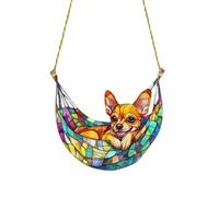 LOVIVER 2D Chien Plat Ornement Suspendu Pendentif Suspendu, décoration d'art Mural, Panneau Acrylique pour l'entrée Gift de Porte de Porte de Vacances en