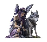 LOVIVER 2D Winged avec Lone Wolf Acrylique Plaque d'anniversaire Cadeau décoratif Ornement de Bureau à Collectionner pour la Chambre à la Maison