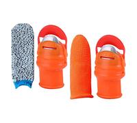 LOVIVER 2PCS Silicone Thumb W/Finger Vege Cutter for Harvest