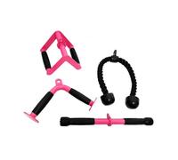 LOVIVER 4 Pièces Barre Droite Polyvalent | Kit D'accessoires pr Câble, Haute Résistance, Poignée Tirage Latéral, Entraînement sur Plie