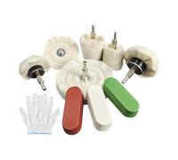 LOVIVER 6 disques de polissage, 1 paire de gants, 3 crèmes de polissage, outils rotatifs pour le verre, l'entretien automobile, le bois et la résine