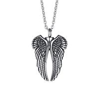 LOVIVER Angel Urne Colliers Memorial Noir Argent pour Vintage Friends
