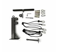 LOVIVER Appareil d'Entraînement Pectoral Machine de Poulie Tirage Largeur du Dos Poignées Multiples Câble Rameur Kit , Combinaison De Barre De Traction Courte-028B
